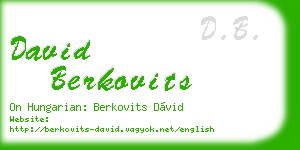 david berkovits business card