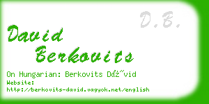 david berkovits business card